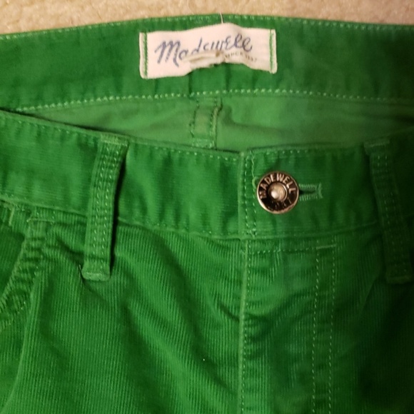 - Madewell green straight leg corduroy jeans - Picture 3 of 8